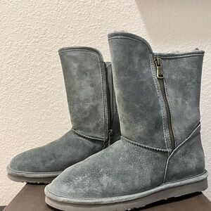 Suede Boots - Gray